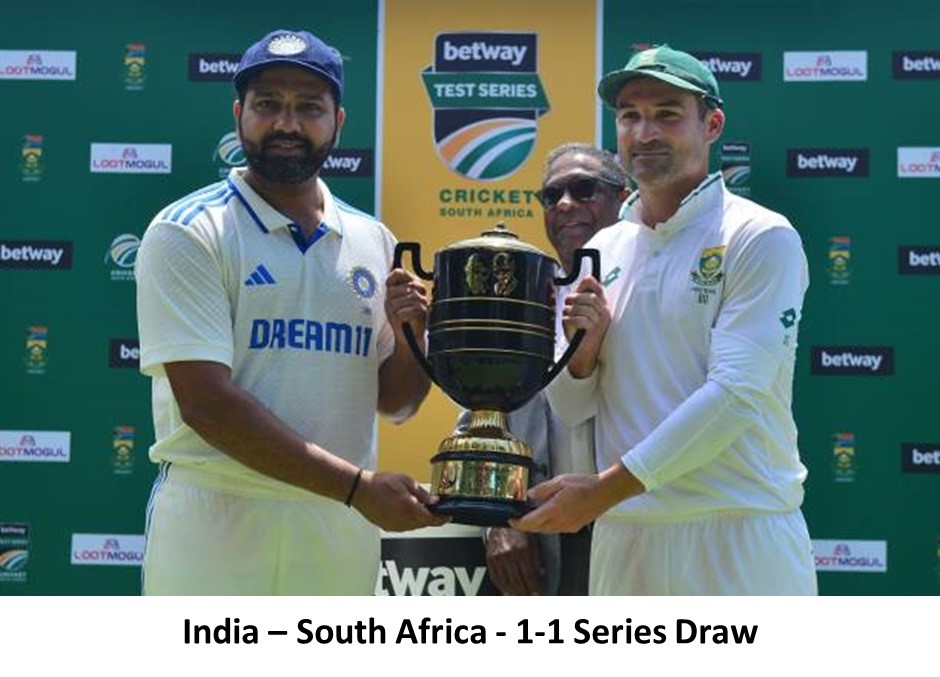 India south africa 1-1 series draw