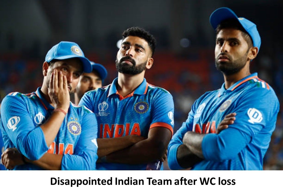 disappointed indian team after WC loss