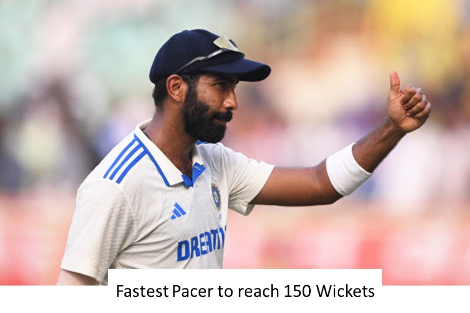 faster pacer to reach 150 wickets