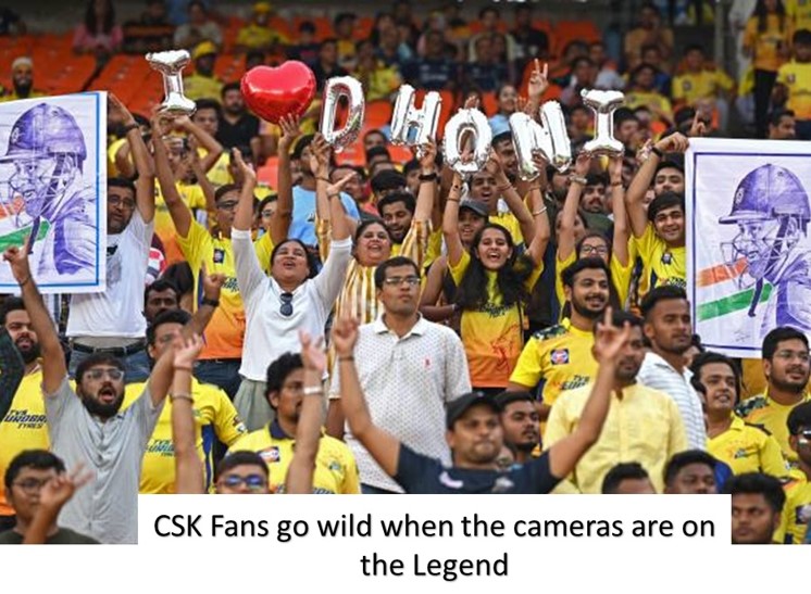 csk fans go wild when the cameras are on the legend