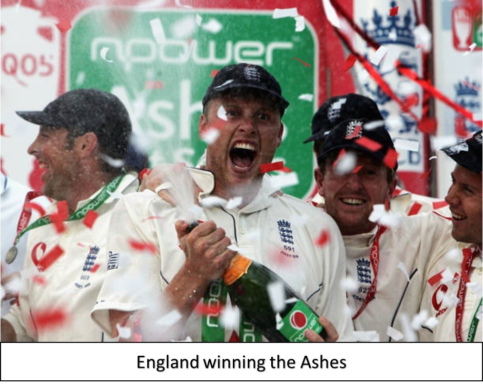 England winning the ashes