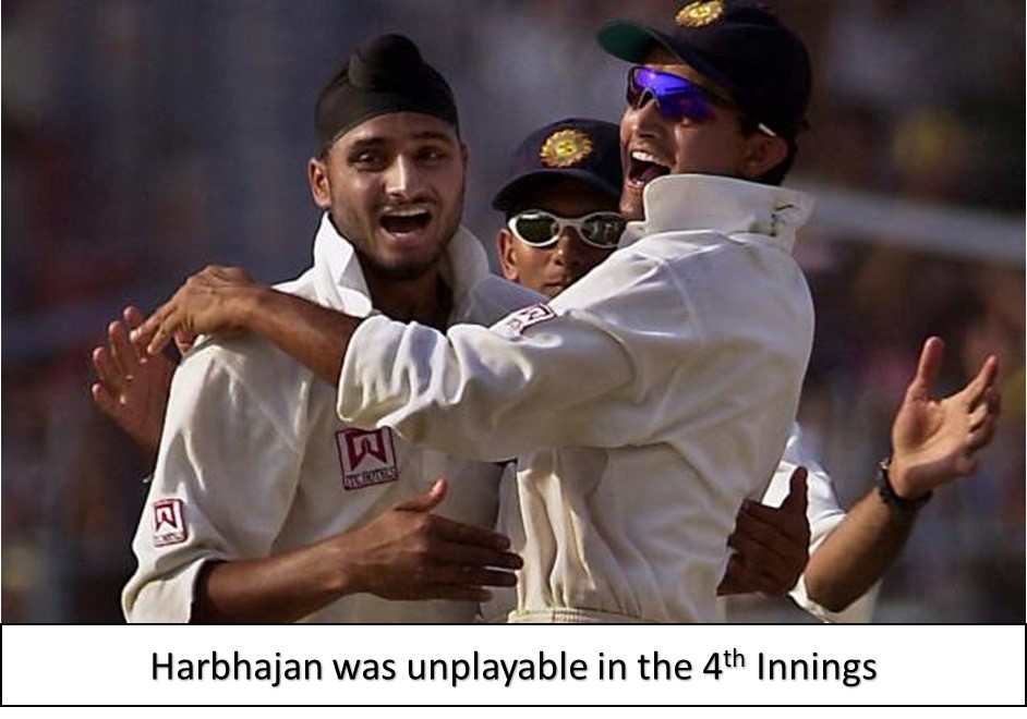 Harbhajan was unplayable in the 4th innings