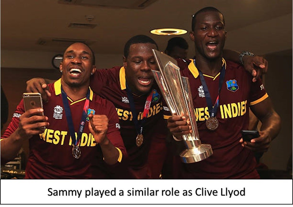 sammy played a similar role as clive liyod