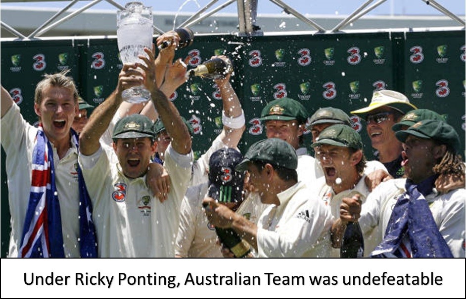 under Ricky Ponting australian team was undefeatable