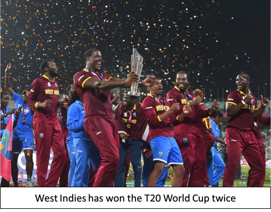 west indies has won the T20 world cup twice