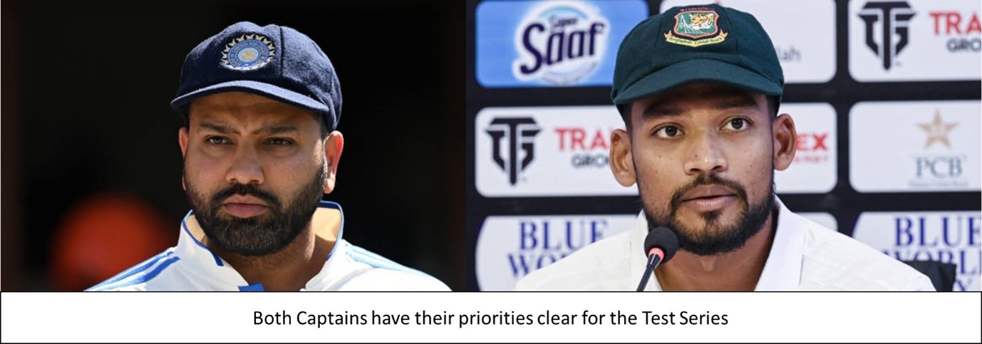 both captians have their priorotirs clear for the test series