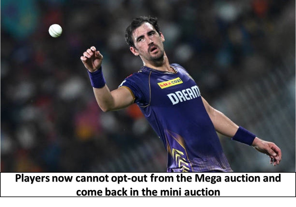 players now cannot opt-out from the mega auction and come back in he mini auction