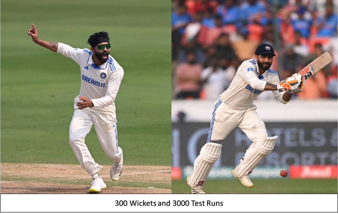 300 wickets and 3000 test runs