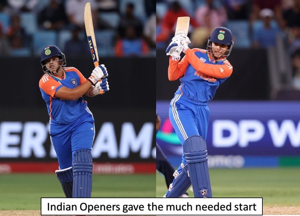 indian openers gave the much needed start