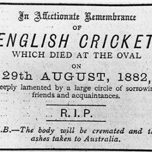 Ashes Obituary written in 1882
