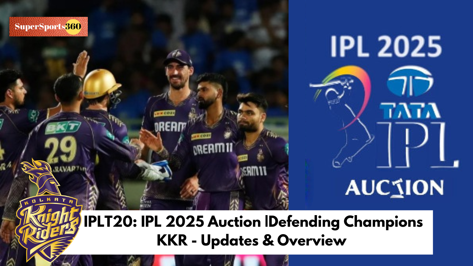 IPLT20: IPL 2025 Auction |Defending Champions KKR - Updates & Overview