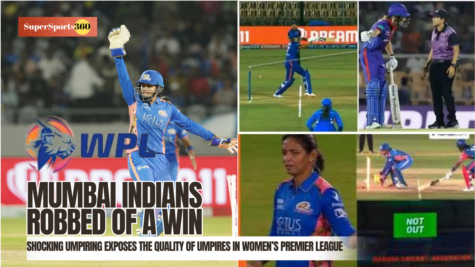 Mumbai Indians Robbed Of A Win | Shocking Umpiring Exposes The Quality Of Umpires In Women’s Premier League