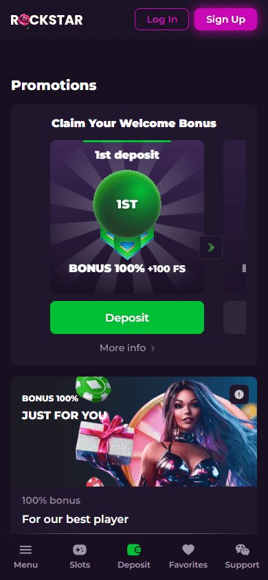 Code bonus rockstar casino à France