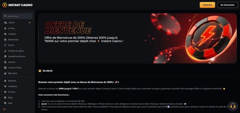 Découvrez les Meilleurs Sites d'Instant Casino en Ligne en France en 2024 à France